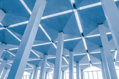 Low angle view of modern building ceiling