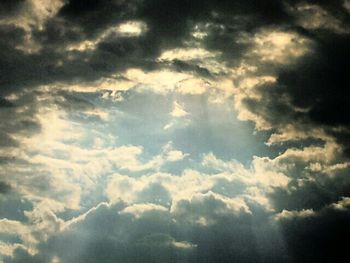 Low angle view of cloudy sky