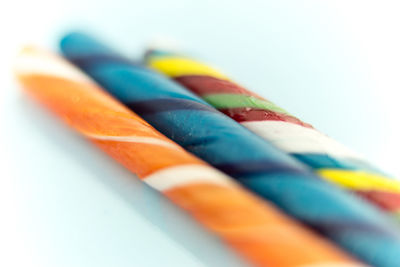 Close-up of multi colored pencils