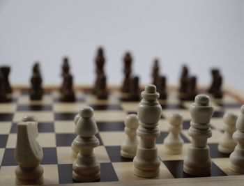 Close-up of chess board