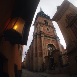Low angle view of church against sky