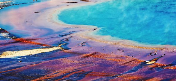 High angle view of beach