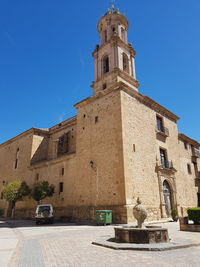 Historic building against clear blue sky