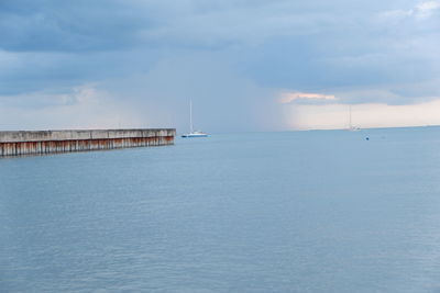 Scenic view of sea against sky