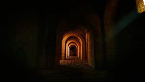 Empty corridor of building