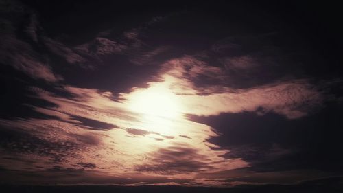 Low angle view of cloudy sky