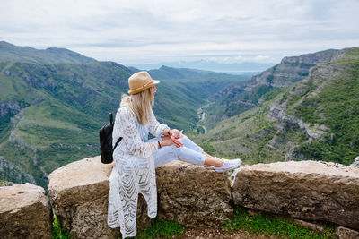 Woman looking at view