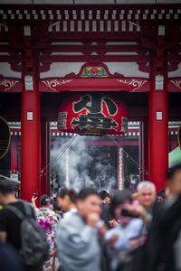 Group of people in temple