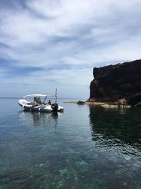 Boats in sea