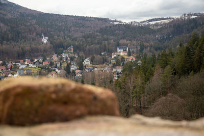 Panoramic view of townscape against sky