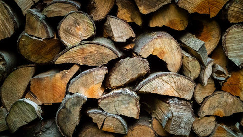 Full frame of logs