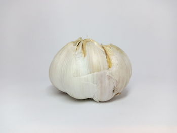 Close-up of garlic over white background
