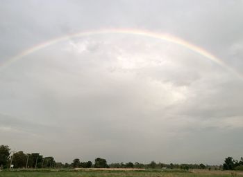 Scenic view of rainbow against sky