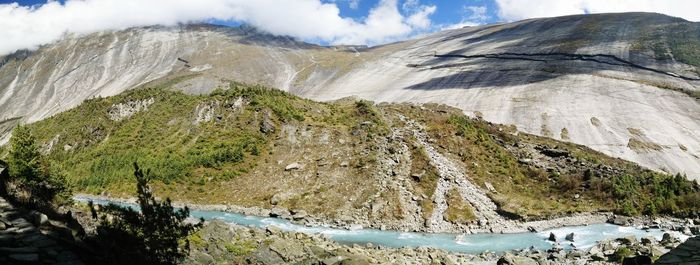 Scenic view of mountain against sky