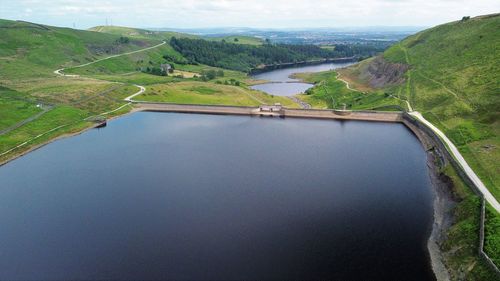 Scenic view of river amidst landscape