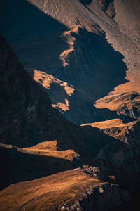 Game of light and shadow in the mountains of the austrian alps near gastein, salzburg.