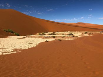 Scenic view of desert against sky