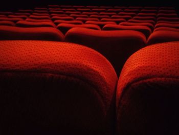 Full frame shot of red seat