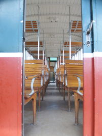 Empty seats in corridor