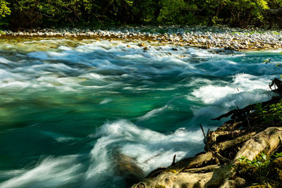 Scenic view of rocks in sea