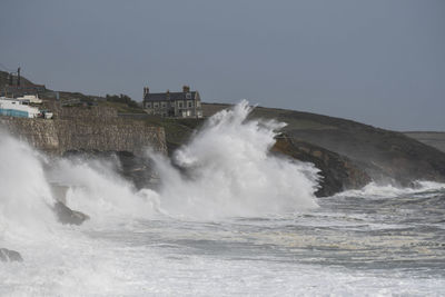 Summer storm in porthleven cornwall 