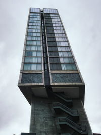 Low angle view of modern building against sky