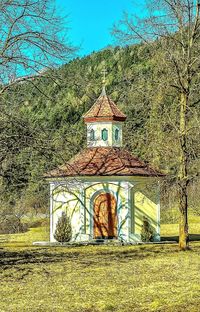 Built structure with trees in background