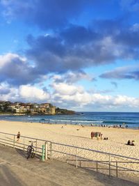 View of sea against cloudy sky
