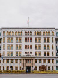 Building against cloudy sky