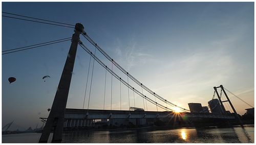 Low angle view of bridge against sky