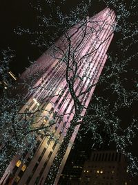 Illuminated city at night