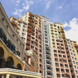 Low angle view of buildings against sky