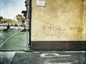 Information sign on wall