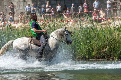 View of splashing water