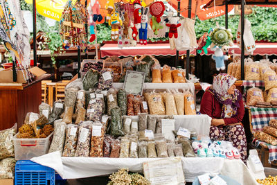 View of market stall