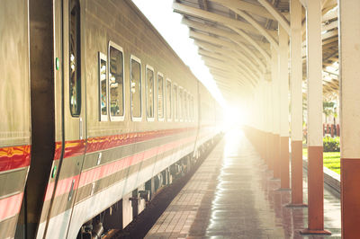 Train at railroad station