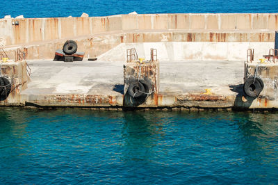 View of swimming pool at harbor