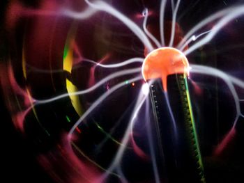 Close up of multi colored light