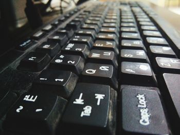 Close-up of computer keyboard
