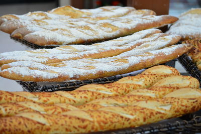 Close-up of bread on table