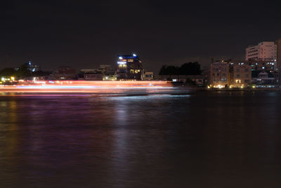 Illuminated city at night