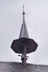 Low angle view of roof against clear sky