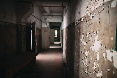 Interior of abandoned building