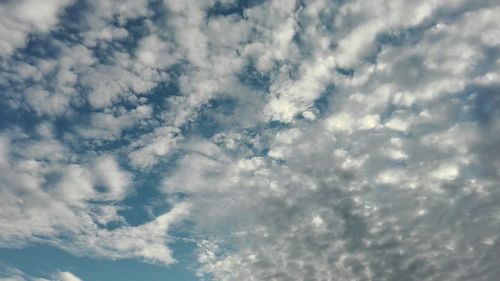 Low angle view of cloudy sky