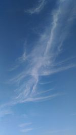 Low angle view of vapor trail in sky