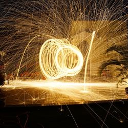 Light trails at night
