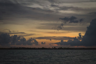 Beautiful sunset view in egang - egang, near bum - bum island , semporna. sabah, malaysia. borneo.