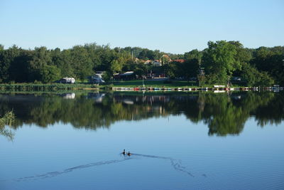 Tranquil view of calm lake