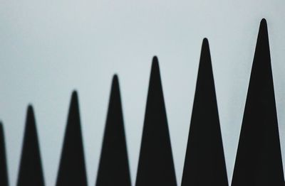 Low angle view of railings