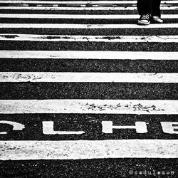 Road marking on road